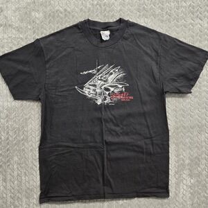 Hanes Beefy T Austin Texas Bats Of Congress Ave Bridge Vintage Shirt Large Black